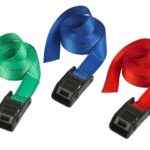 Lashing Straps with Metal Buckle Coloured 5m 150kg 2 Piece