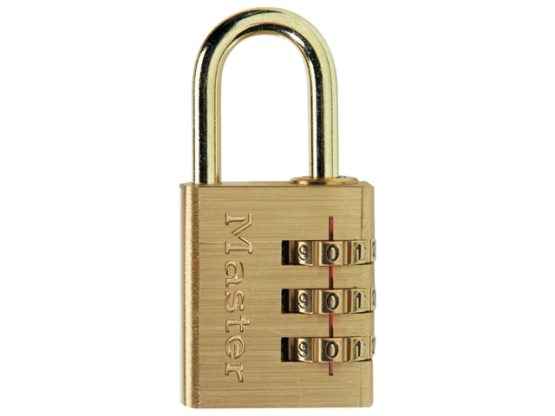 Brass Finish 30mm 3-Digit Combination Padlock