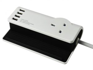 Desktop Charging Station 1.4m 4 x USB 13A 240 Volt