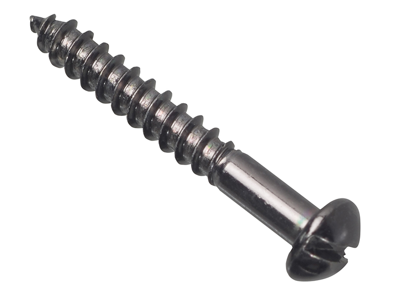 Wood screw. Screws on Black.